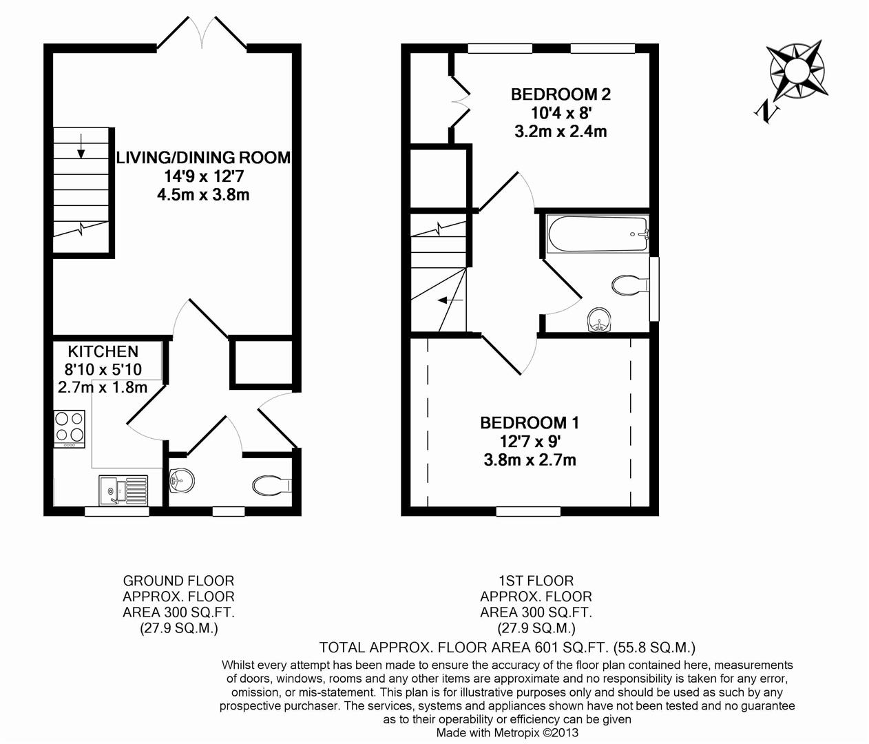Floorplan for Chichester Terrace, Horsham